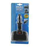 Double Socket Twist and Lock Plug with USB