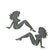 Chrome Stick On Girls (1 Pair)
