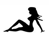 Chrome Nude Beauty Silhouette Girl Small