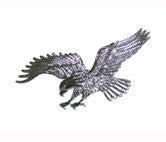 Large Chromed Eagle Decor