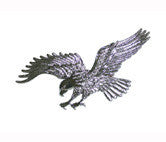 Small Chromed Eagle Decor